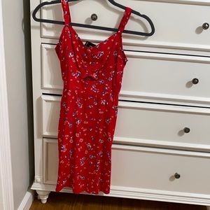 New Red Express dress with keyhole